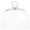 Clayre & Eef 6GL4485 Campana di vetro trasparente marrone stile country Ø 15x21 cm
