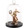 Clayre & Eef 6GL4485 Campana di vetro trasparente marrone stile country Ø 15x21 cm