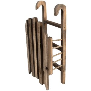 Clayre & Eef 6H2312 Slitta decorativa in stile vintage marrone 35x15x10 cm