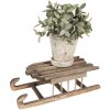Clayre & Eef 6H2312 Slitta decorativa in stile vintage marrone 35x15x10 cm