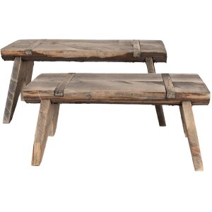 Clayre & Eef 6H2314 Tavolo per piante marrone 44x18x20 cm Legno stile country