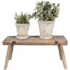 Clayre & Eef 6H2314 Tavolo per piante marrone 44x18x20 cm Legno stile country