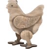 Clayre & Eef 6H2321 Pollo decorativo 23x12x28cm Marrone - Elegante decorazione per la casa di campagna