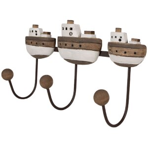 Clayre & Eef 6H2332 Appendiabiti Bianco Marrone...