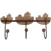 Clayre & Eef 6H2332 Appendiabiti Bianco Marrone 38x10x20 cm