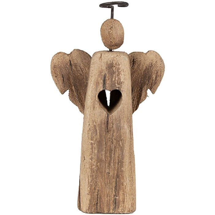 Clayre & Eef 6H2342 Angelo decorativo natalizio 13x5x22 cm Marrone