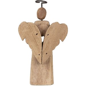 Clayre & Eef 6H2342 Angelo decorativo natalizio 13x5x22 cm Marrone
