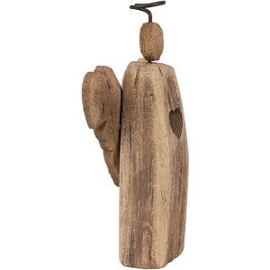 Clayre & Eef 6H2342 Angelo decorativo natalizio 13x5x22 cm Marrone