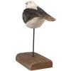 Clayre & Eef 6H2343 Decorazione Uccello 12x5x13 cm Bianco Nero