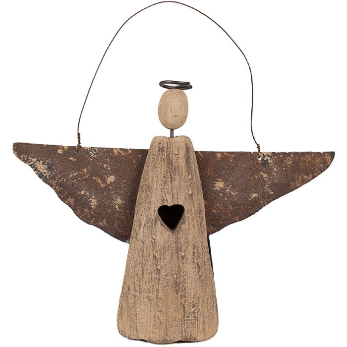 Clayre & Eef 6H2351 Angelo Decorazione Marrone 18x2x14/18 cm