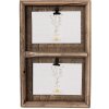 Clayre & Eef 6H2363 Portafoto con morsetti Marrone 20x3x30 cm