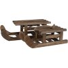 Clayre & Eef 6H2371S Decorazione a slitta 30x11x10 cm Marrone