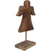 Clayre & Eef 6H2374 Angelo decorativo marrone 18x8x30 cm