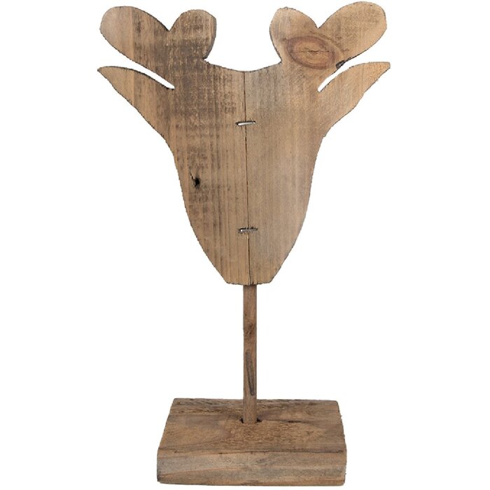 Clayre & Eef 6H2375 Decorazione renna 16x8x25 cm Marrone