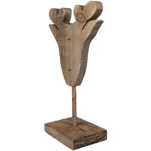 Clayre & Eef 6H2375 Decorazione renna 16x8x25 cm Marrone