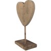 Clayre & Eef 6H2377 Cuore decorativo in legno marrone 15x8x27 cm