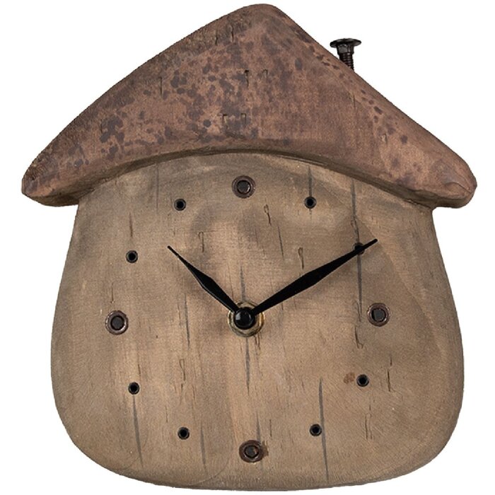 Clayre & Eef 6KL0819 Orologio da tavolo 18x5x19 cm / 1xAA Marrone