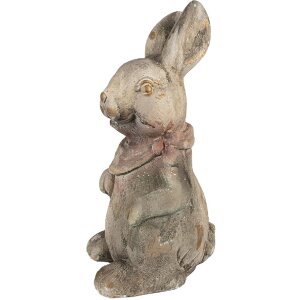 Clayre & Eef 6MG0034 Coniglio decorativo 22x19x41 cm in grigio e marrone