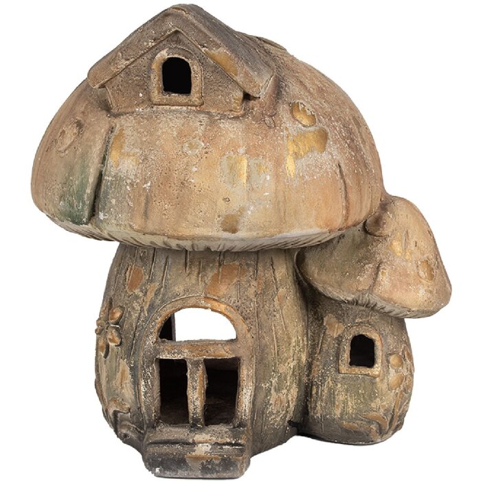 Clayre & Eef 6MG0037 Fungo decorativo marrone 34x29x35 cm