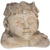 Clayre & Eef 6MG0038 Vaso da fiori Testa 20x20x19 cm Grigio Beige