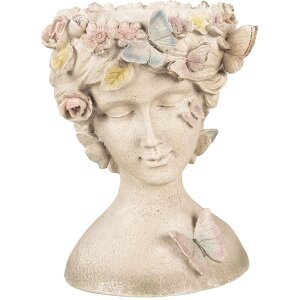 Clayre & Eef 6PR3895 Vaso da fiori Donna Grigio...