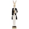 Clayre & Eef 6PR4002 Coniglio decorativo Beige Nero 7x6x32 cm Cilindro