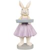 Clayre & Eef 6PR4011 Coniglio decorativo marrone viola 10x8x20 cm