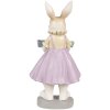 Clayre & Eef 6PR4011 Coniglio decorativo marrone viola 10x8x20 cm