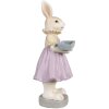 Clayre & Eef 6PR4011 Coniglio decorativo marrone viola 10x8x20 cm