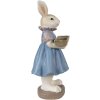 Clayre & Eef 6PR4012 Coniglio decorativo 10x8x20 cm Beige Blu
