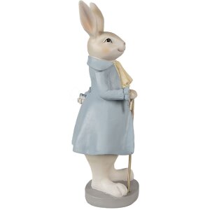 Clayre & Eef 6PR4015 Coniglio decorativo Beige Blu 12x9x26 cm