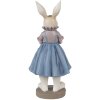 Clayre & Eef 6PR4016 Coniglio decorativo beige blu 12x10x27cm in poliresina stile country