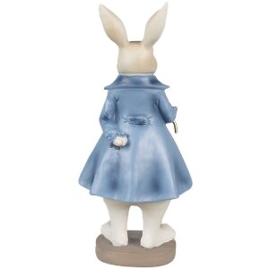 Clayre & Eef 6PR4017 Coniglio decorativo Beige Blu 12x9x26 cm