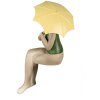 Clayre & Eef 6PR4020 Coniglio decorativo 22x18x43 cm Marrone Verde