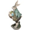 Clayre & Eef 6PR4028 Coniglio decorativo 18x16x32cm Marrone Verde