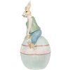 Clayre & Eef 6PR4029 Coniglio decorativo marrone blu 15x12x25 cm