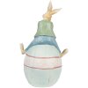 Clayre & Eef 6PR4029 Coniglio decorativo marrone blu 15x12x25 cm
