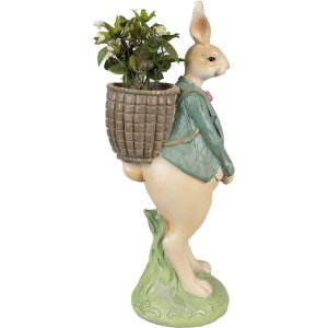 Clayre & Eef 6PR4031 Coniglio decorativo marrone verde 11x11x30 cm