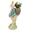 Clayre & Eef 6PR4031 Coniglio decorativo marrone verde 11x11x30 cm