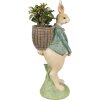 Clayre & Eef 6PR4031 Coniglio decorativo marrone verde 11x11x30 cm