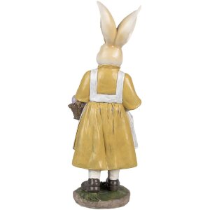 Clayre & Eef 6PR4034 Coniglio decorativo 14x11x38cm Beige Giallo