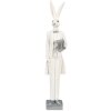 Clayre & Eef 6PR4036 Coniglio decorativo bianco 6x7x32 cm in poliresina