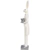 Clayre & Eef 6PR4036 Coniglio decorativo bianco 6x7x32 cm in poliresina
