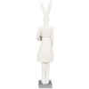 Clayre & Eef 6PR4036 Coniglio decorativo bianco 6x7x32 cm in poliresina