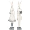Clayre & Eef 6PR4036 Coniglio decorativo bianco 6x7x32 cm in poliresina