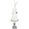 Clayre & Eef 6PR4037 Coniglio decorativo bianco 10x9x32 cm in poliresina Moderna