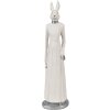Clayre & Eef 6PR4043 Coniglio decorativo bianco 8x7x29 cm in poliresina moderna