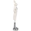 Clayre & Eef 6PR4044 Coniglio decorativo Bianco Argento 5x4x20 cm
