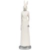 Clayre & Eef 6PR4045 Coniglio decorativo bianco 5x5x20 cm in poliresina