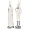Clayre & Eef 6PR4045 Coniglio decorativo bianco 5x5x20 cm in poliresina